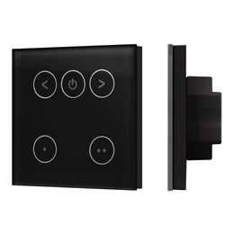 Фото #1 товара INTELLIGENT ARLIGHT Сенсорная панель SMART-TRIAC-601-11 Черная (230V, 1.5A, TUYA Wi-Fi, 2.4G) (IARL, IP20 Пластик, 5 лет)