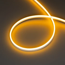 Фото #1 товара Светодиодная лента герметичная HALO-SIDE-A168-6x13mm 24V Yellow (10 W/m, IP67, 2835, 5m) (Arlight, Силикон)