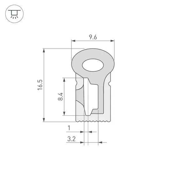 Фото #2 товара Силиконовый профиль WPH-FLEX-0817-SIDE-S8-5m WHITE (Arlight, Силикон)