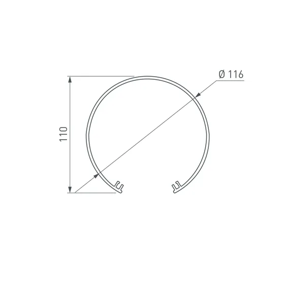 Фото #2 товара Экран SL-ROUND-D120-2000 OPAL (Arlight, Пластик)