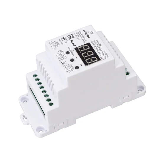 Фото товара Диммер SMART-D19-DIM-PUSH-DIN (230V, 2A, TRIAC, 2.4G) (Arlight, IP20 Пластик, 5 лет)