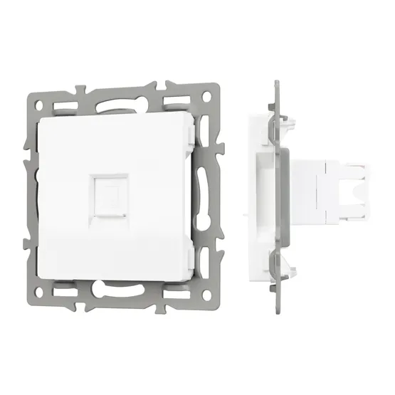 Фото #1 товара Механизм компьютерной розетки SCT-MPC1-PL-WH (RJ-45, CAT6) (Arlight, -)