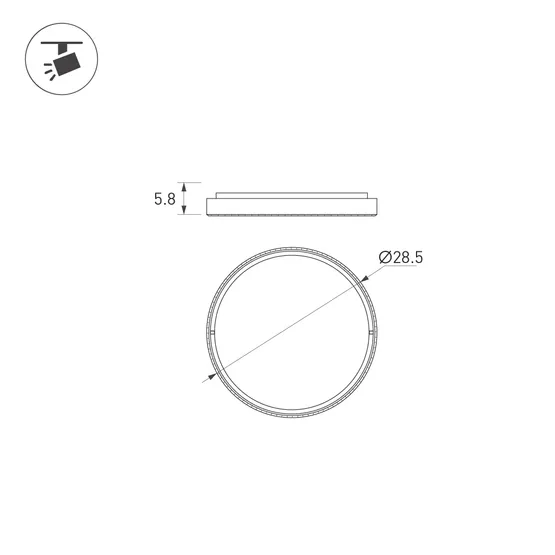 Фото #6 товара Линза проекции LGD-ARTIFACT-SLIDE-LENS (BK) (Arlight, Металл)