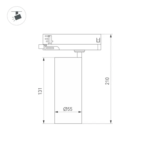 Фото #3 товара Светильник LGD-SILMA-4TR-R55-4W Day4000 (WH, 4 deg, 230V) (Arlight, IP20 Металл, 5 лет)