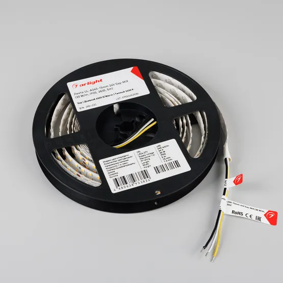 Фото #5 товара Светодиодная лента UL-A240-15mm 24V Day-MIX (30 W/m, IP20, 2835, 5m) (Arlight, Изменяемая ЦТ)