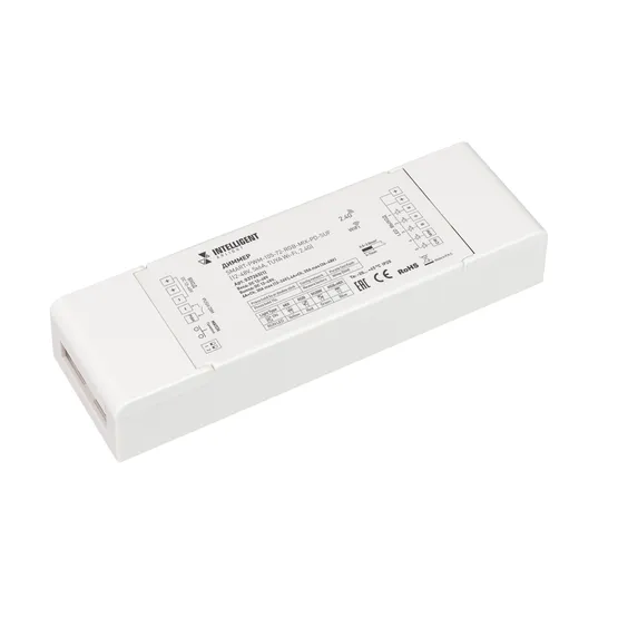 Фото товара INTELLIGENT ARLIGHT Диммер SMART-PWM-105-72-RGB-MIX-PD-SUF (12-48V, 5x6A, TUYA Wi-Fi, 2.4G) (IARL, Контроллер)