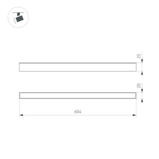 Фото #3 товара Светильник MAG-FLAT-25-L600-18W Warm3000 (WH, 100 deg, 24V) (Arlight, IP20 Металл, 3 года)