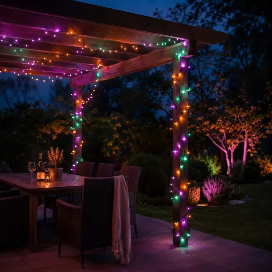 Фото #2 товара Светодиодная гирлянда Нить Смарт ARD-MOOD-CLASSIC-19650-CLEAR-132LED RGB (230V, 5.8W, Tuya Wi-Fi) (Ardecoled, IP65)