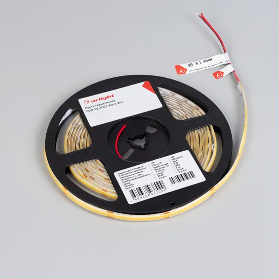 Фото #3 товара Светодиодная лента герметичная COB-SE-X320-8mm 24V Day4000 (8 W/m, IP65, 5m) (Arlight, -)