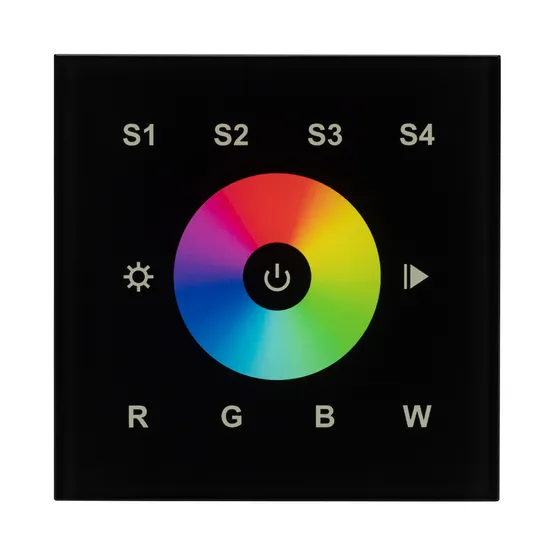 Фото #2 товара INTELLIGENT ARLIGHT Сенсорная панель DALI-901-11-1G-4SC-RGBW-DT8-IN Black (BUS/230V) (IARL, IP20 Пластик, 3 года)
