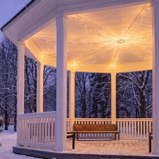 Фото #6 товара Светодиодная гирлянда Лучи Смарт ARD-GALA-CLASSIC-3000-BLACK-300LED Warm (230V, 4.7W, Tuya Wi-Fi) (Ardecoled, IP65)