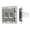 Минифото #1 товара Механизм компьютерной розетки двойной SCT-MPC2-PL-GR (RJ-45, CAT6) (Arlight, -)